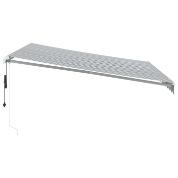 Copertină retractabilă automat, antracit/alb, 400x350 cm - Img 4
