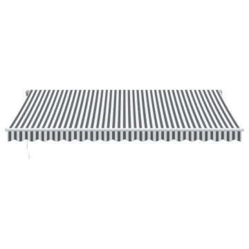 Copertină retractabilă automat, antracit/alb, 450x300 cm - Img 3