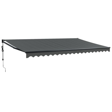 Copertină retractabilă automată, antracit, 5x3 m - Img 2