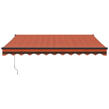 Copertină retractabilă automată, portocaliu și maro, 3x2,5 m - Img 3
