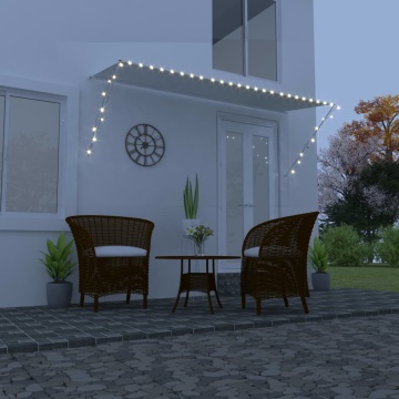 Copertină retractabilă cu LED, crem, 350 x 150 cm - Img 1
