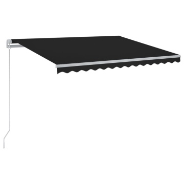 Copertină retractabilă manual cu LED, antracit, 300x250 cm - Img 2