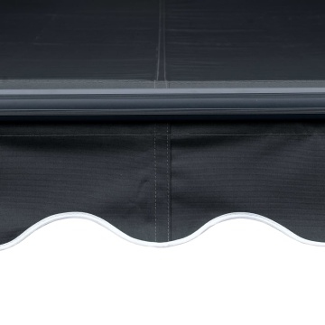 Copertină retractabilă manual cu LED, antracit, 350 x 250 cm - Img 6