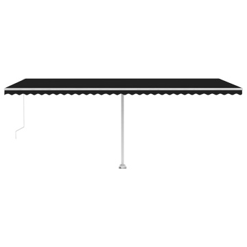 Copertină retractabilă manual cu LED, antracit, 600x300 cm - Img 8