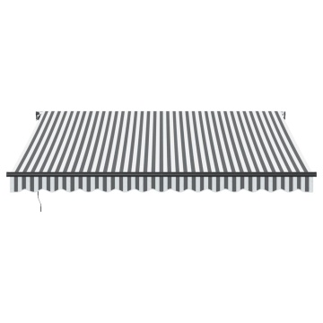 Copertină retractabilă manual cu LED, antracit/alb, 400x350 cm - Img 4