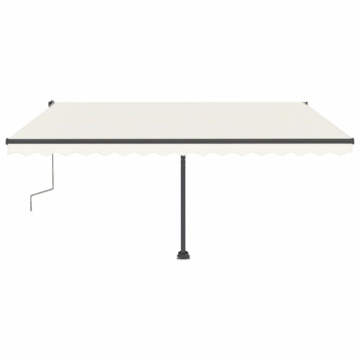 Copertină retractabilă manual cu LED, crem, 400x300 cm - Img 4