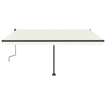 Copertină retractabilă manual cu LED, crem, 450x350 cm - Img 3