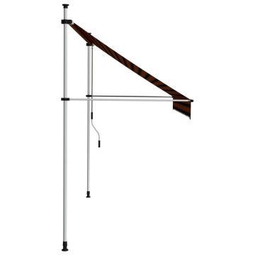 Copertină retractabilă manual, portocaliu și maro, 250 cm - Img 3