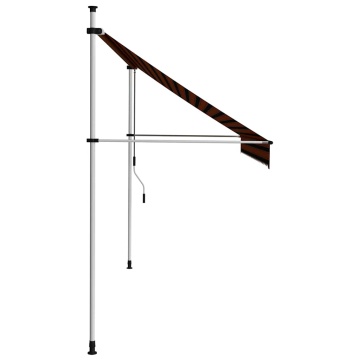 Copertină retractabilă manual, portocaliu și maro, 300 cm - Img 3