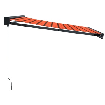 Copertină retractabilă portocaliu/maro 3,5x2,5m textil/aluminiu - Img 4