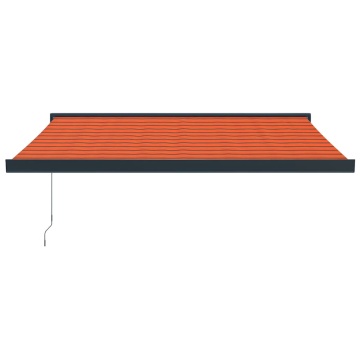 Copertină retractabilă portocaliu/maro 3x2,5 m, textil/aluminiu - Img 3