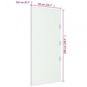 Copertine pentru ușă,2 buc .,sticlă securizată transparentă - Img 5