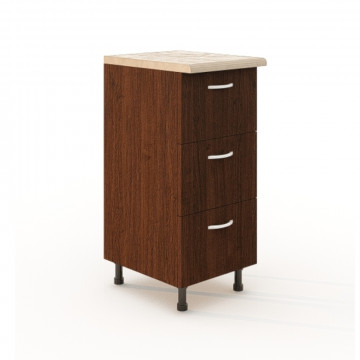 Corp Inferior 3 Sertare L60XH90X50A Cm, Culoare Wenge - Img 1