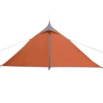 Cort camping 1 persoane gri/portocaliu 255x153x130cm tafta 185T - Img 7