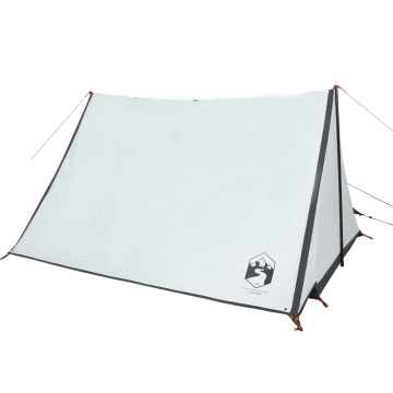 Cort camping, 2 persoane, alb, țesătură opacă, impermeabil - Img 4
