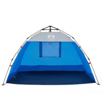 Cort camping 2 persoane albastru azur impermeabil setare rapidă - Img 5