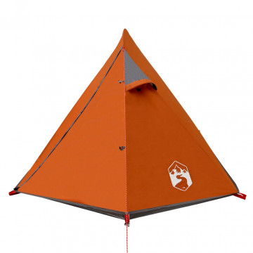 Cort camping 2 persoane gri/portocaliu 267x154x117cm tafta 185T - Img 5