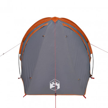 Cort camping 2 persoane gri/portocaliu 320x140x120cm tafta 185T - Img 5