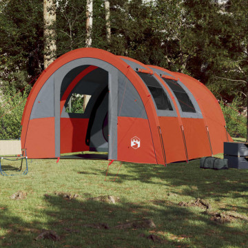 Cort camping 4 persoane gri/portocaliu 483x340x193cm tafta 185T - Img 3