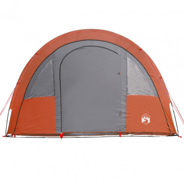 Cort camping 4 persoane gri/portocaliu 483x340x193cm tafta 185T - Img 5