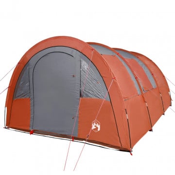 Cort camping 4 persoane gri/portocaliu 483x340x193cm tafta 185T - Img 8