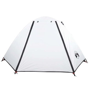 Cort camping cupolă 2 persoane alb, țesătură opacă, impermeabil - Img 5