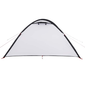 Cort camping cupolă 4 persoane alb, țesătură opacă, impermeabil - Img 7