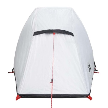 Cort camping tunel 1 persoană, alb, țesătură opacă, impermeabil - Img 6