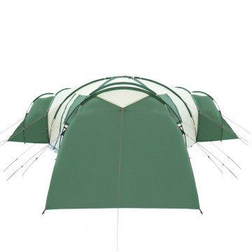 Cort de camping 12 persoane, verde, 840x720x200 cm, tafta 185T - Img 7