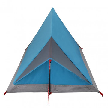 Cort de camping 2 persoane albastru 200x120x88/62 cm tafta 185T - Img 7