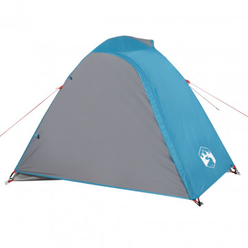 Cort de camping 2 persoane albastru, 264x210x125 cm, tafta 185T - Img 5