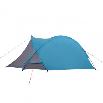 Cort de camping 2 persoane albastru, 320x140x120 cm, tafta 185T - Img 6