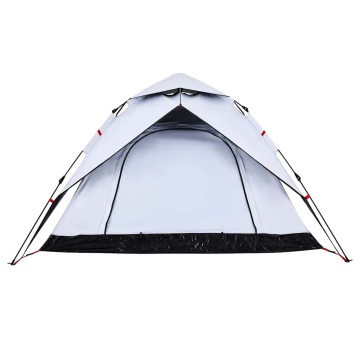 Cort de camping 4 persoane, alb opac, setare rapidă, țesătură - Img 7