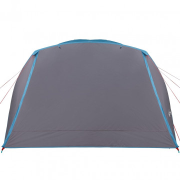 Cort de camping 6 persoane albastru, 412x370x190 cm, tafta 190T - Img 6