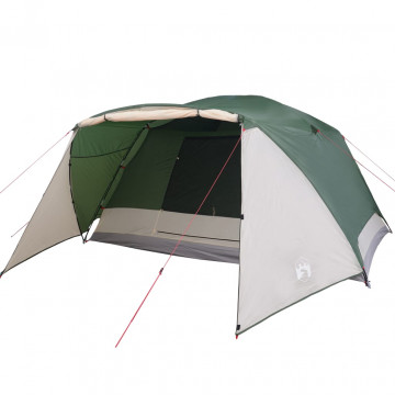 Cort de camping 6 persoane verde, 412x370x190 cm, tafta 190T - Img 4