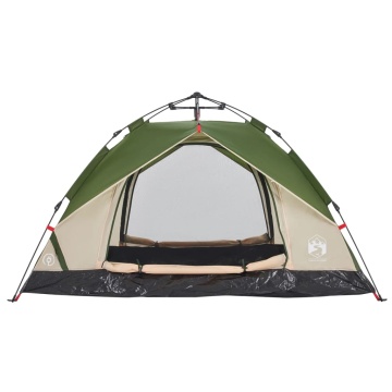 Cort de camping cupolă 3 persoane, setare rapidă, verde - Img 5