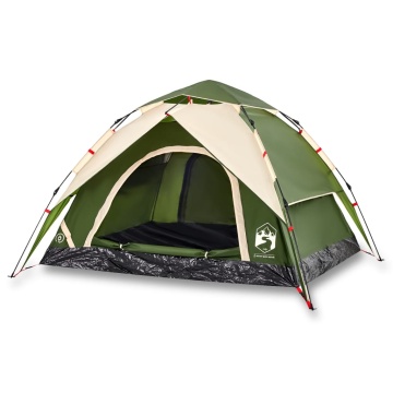 Cort de camping cupolă 3 persoane, setare rapidă, verde - Img 2