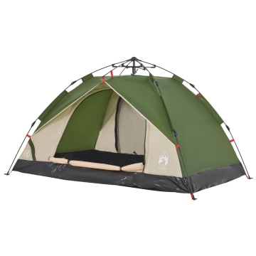 Cort de camping cupolă 3 persoane, setare rapidă, verde - Img 4