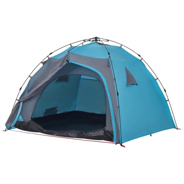 Cort de camping cupolă 4 persoane, setare rapidă, albastru - Img 8