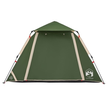 Cort de camping cupolă 4 persoane, setare rapidă, verde - Img 5