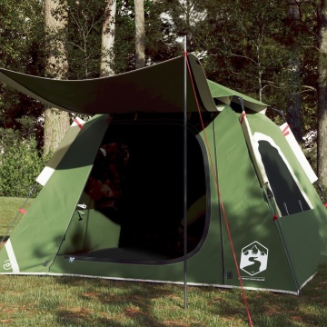 Cort de camping cupolă 4 persoane, setare rapidă, verde - Img 1