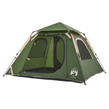 Cort de camping cupolă 4 persoane, setare rapidă, verde - Img 4
