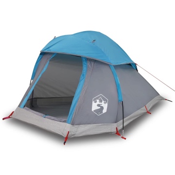 Cort de camping cupolă pentru 1 persoană, albastru, impermeabil - Img 2