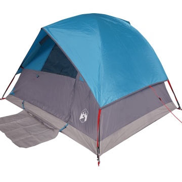 Cort de camping cupolă pentru 3 persoane, albastru, impermeabil - Img 4