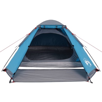 Cort de camping cupolă pentru 4 persoane, albastru, impermeabil - Img 5
