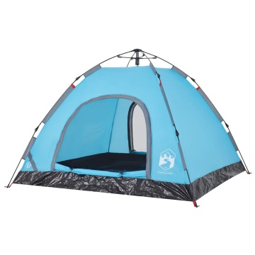 Cort de camping pentru 3 persoane, setare rapidă, albastru - Img 8