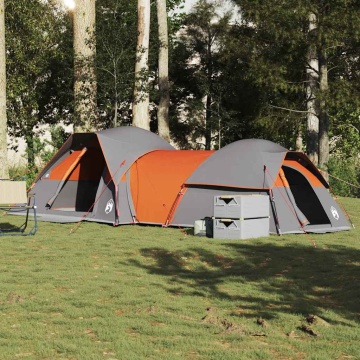 Cort de camping pentru 5 persoane, gri/portocaliu, impermeabil - Img 1
