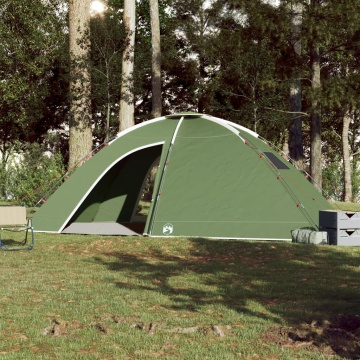 Cort de camping pentru 8 persoane, verde, impermeabil - Img 3