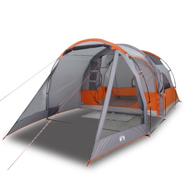 Cort de camping tunel pentru 4 persoane, gri, impermeabil - Img 2