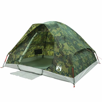 Cort de familie cupolă pentru 6 persoane, camuflaj, impermeabil - Img 4